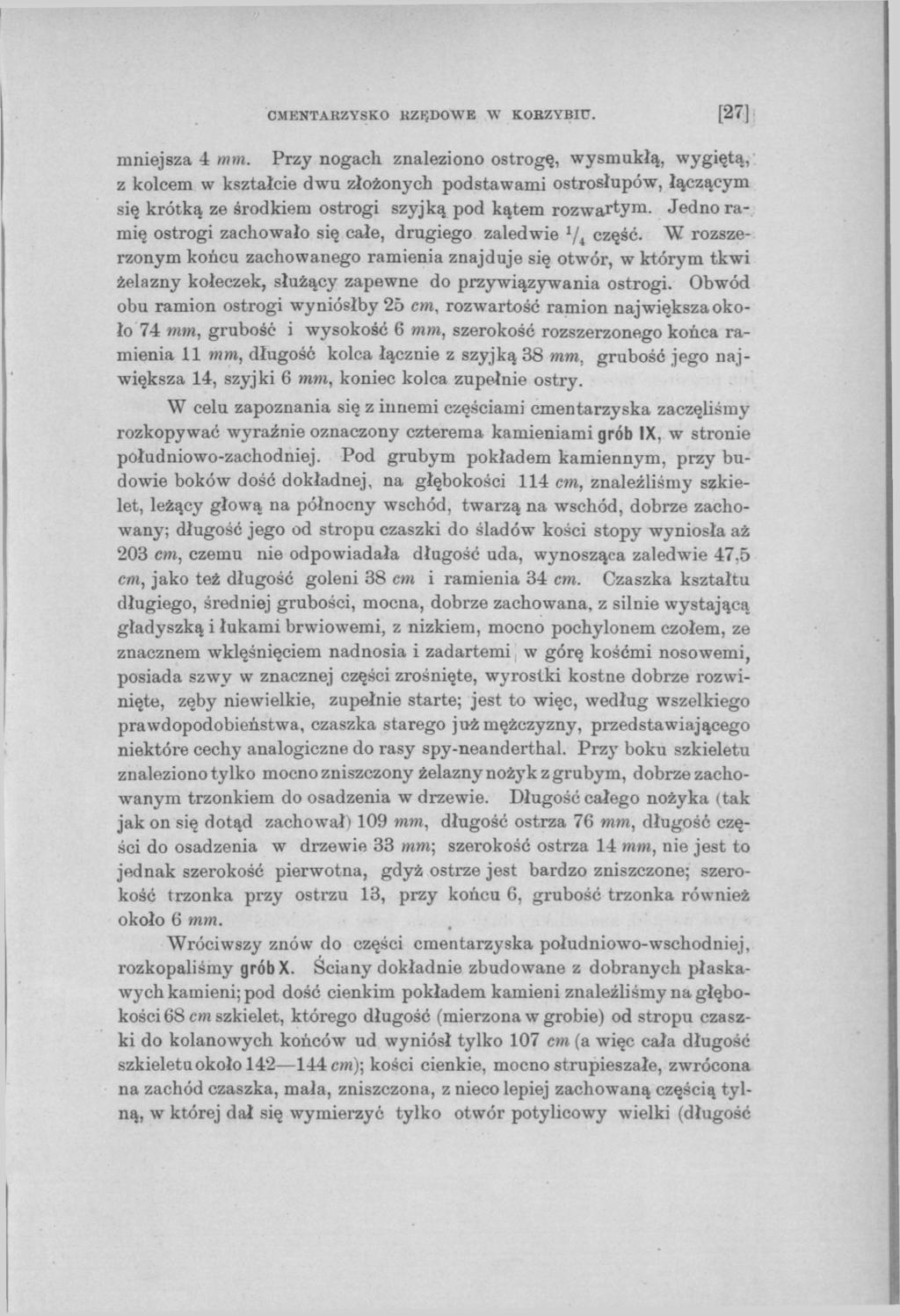 CMENTARZYSKO KZĘDOWE W KOBZYBIÜ. [27] mniejsza 4 mm.