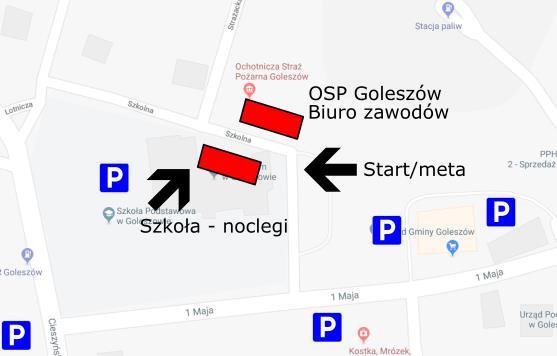 Komunikat techniczny I. Termin i miejsce 13-14 kwietnia 2018 r. - Goleszów, ul. Szkolna Biuro zawodów Goleszów, ul. Szkolna (w budynku OSP) II.