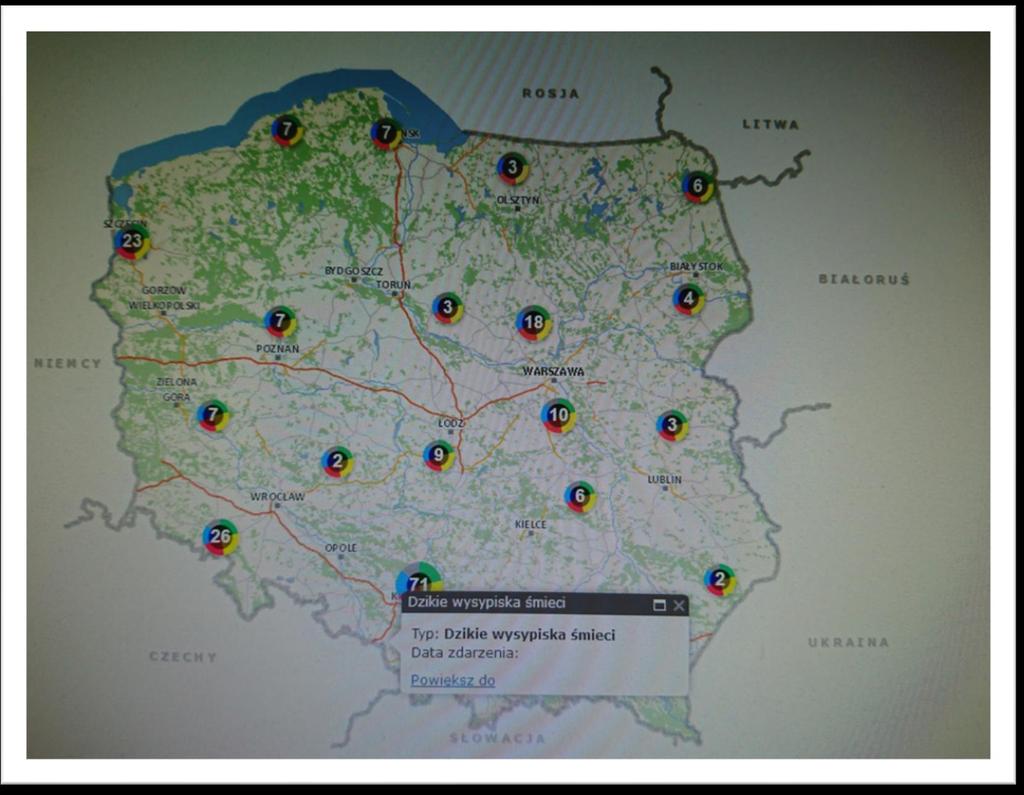 KRAJOWA MAPA ZAGROŻEŃ BEZPIECZEŃSTWA jako rzetelne i czytelne zidentyfikowanie i przedstawienie skali problemu zagrożeń ILOŚĆ ZGŁOSZEŃ DOTYCZĄCYCH