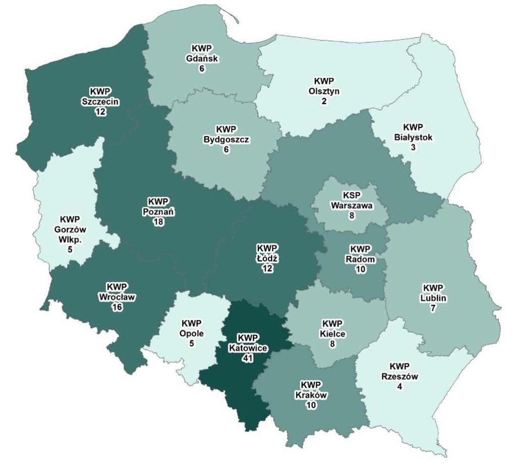 Przestępstwa stwierdzone przeciwko środowisku polegające na