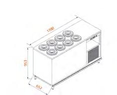 ..1250mm NO OF CONTAINERS / IOŚĆ POJEMNIKÓW... 4 N.B: included internal lighting with ED lamp.