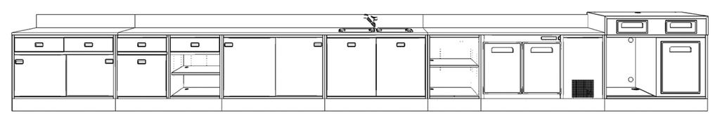 szufladami back counter with sliding doors 5 7 mebel z drzwiami przesuwnymi chilled storage cells mebel chłodniczy 2 back counter with hinged doors and drawers mebel z drzwiami