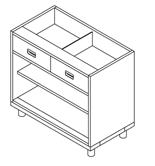 Tratto - Neutro EN STANDARD FITTINGS stainless steel structure adjustable feet made with stainless steel hinged doors in stainless steel sliding doors in stainless steel stainless steel drawers