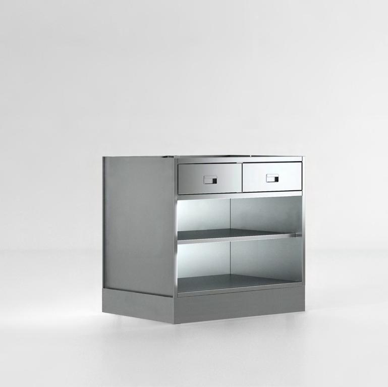 NEUTR0 OPEN VERSION / WERSJA OTWARTA TRATTO NEUTRO 1/2 DRAWERS / 1/2 SZUFADY H / WYSOKOŚĆ... 820 mm D / GŁĘBOKOŚĆ... 350 / 550 / 670 mm / DŁUGOŚĆ.