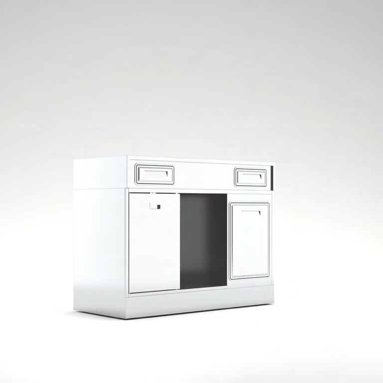 Tratto - Caffe, EN STANDARD FITTINGS stainless steel structure adjustable feet made with stainless steel hinged doors in stainless steel sliding doors in stainless steel stainless steel drawers