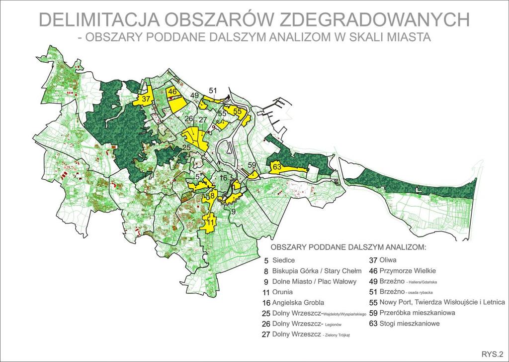 Wyznaczając jednostki urbanistyczne do badań wzięto pod uwagę funkcję, fizjonomię i zabudowę terenu, intensywność użytkowania i zamieszkania oraz rentę położenia.