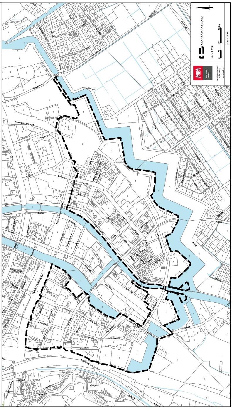 6.2 Podobszar Dolne Miasto/ Plac Wałowy/ Stare Przedmieście 6.2.1 Podsumowanie charakterystyki i wyników konsultacji społecznych. Ryc. 6.2 Granice podobszaru rewitalizacji Dolne Miasto/ Plac Wałowy/ Stare Przedmieście Źródło: opracowanie własne Biura Rozwoju Gdańska Tab.