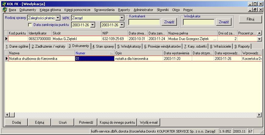 faktury, które zostały rozliczone już po trafieniu do modułu windykacyjnego.