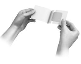 Wyjąć plaster z saszetki. 5.