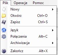 0NB 7.3.1.2. Plik -> Otwórz Jeżeli mamy plik z zapisanymi ustawieniami to dane te możemy wykorzystać do zaprogramowania kolejnego urządzenia.
