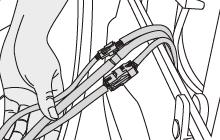 Sprawdź przewód łączący, jeśli jest włożony do dolnej części ramy podłokietnika i nie dopuścić do jego zablokowania.