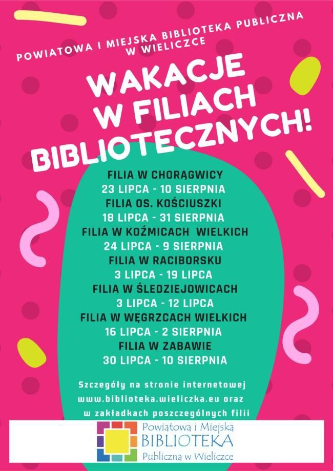 Wakacyjne spotkania w bibliotekach to liczne rozrywki umysłowe, rebusy, zagadki, krzyżówki, gry i zabawy literackie, zajęcia na świeżym powietrzu, zajęcia plastycznotechniczne oraz wycieczki i