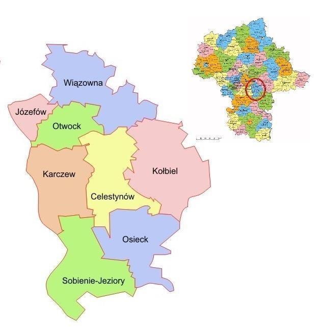 11 1. Położenie gminy i charakterystyka Gmina Wiązowna położona jest na Nizinie Środkowomazowieckiej w obrębie dwóch mezoregionów: Równiny Garwolińskiej, która obejmuje swym zasięgiem większą część