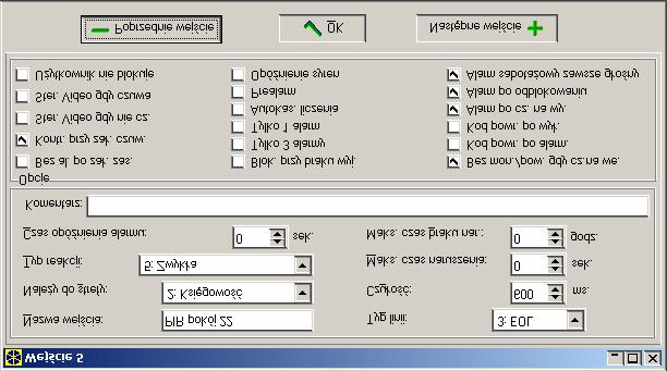 INTEGRA Instrukcja instalatora 15 Rys. 6. Szczegóły ustawień wejścia. 4.3.3 OPCJE Bez alarmowania po załączeniu zasilania - wejście będzie zablokowane na 120 sek.
