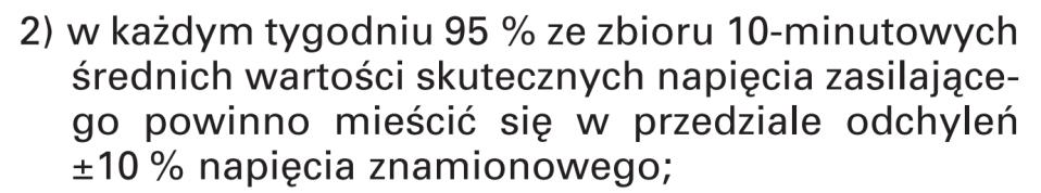 ZMIANY W NOWEJ WERSJI NORMY PN EN 50160:AC2011 (11.