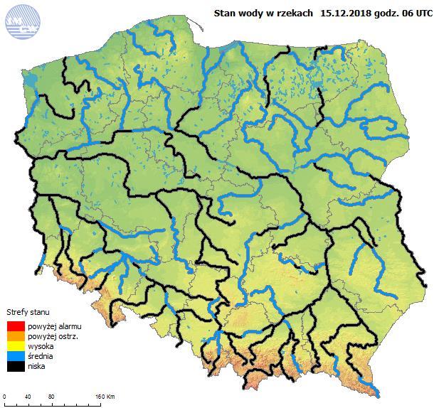 INFORMACJE HYDROLOGICZNO METEOROLOGICZNE Stan wody w rzekach Rozkład dobowej sumy opadów Prognoza pogody dla Polski na dziś Prognoza pogody dla Polski na jutro