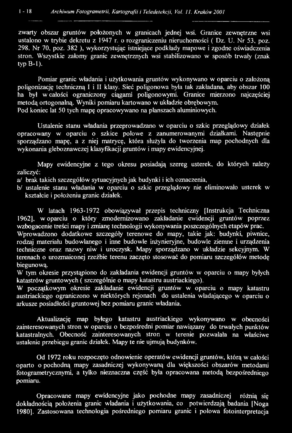 Wszystkie załomy granic zewnętrznych wsi stabilizowano w sposób trwały (znak typb-1).