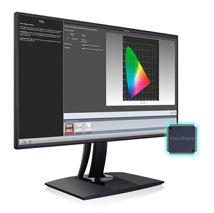 Funkcja kalibracji Opracowany wspólnie z ekspertami od zarządzania kolorami X-rite, oprogramowanie ColorScan firmy ViewSonic oferuje funkcję sprzętowej kalibracji, która pomoże dopasować kartę