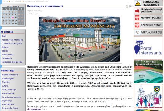 Tematyka prac w podzespołach objęła: sposób i organizacji pracy nad aktualizacją strategii, określenie zakresu planowanych prac, prezentacja wyników badania opinii mieszkańców, identyfikacja głównych