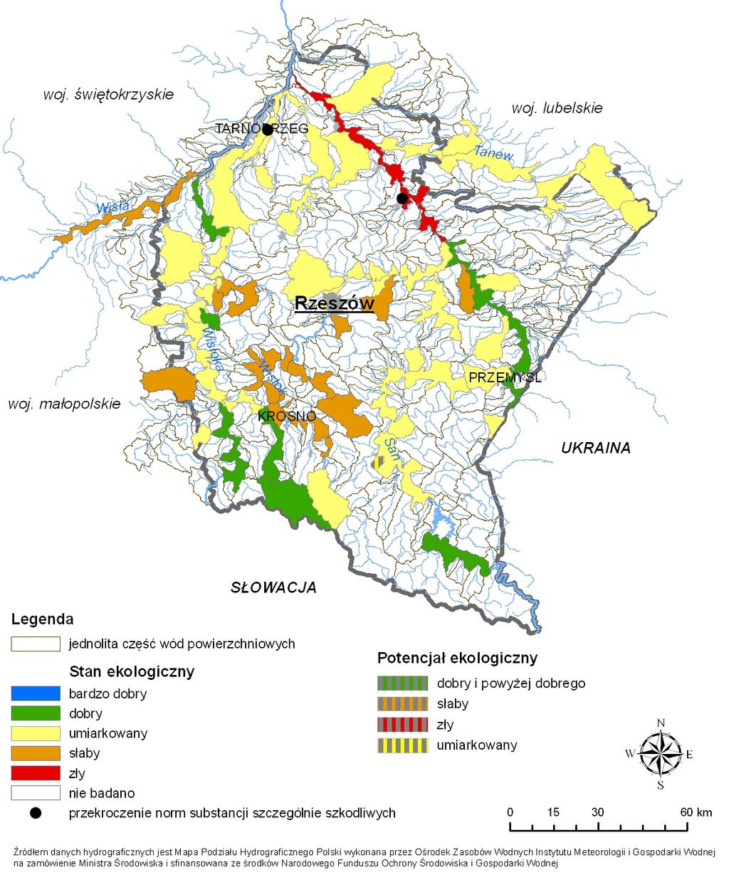 Dla tej jcwp punktem zamykającym jest ppk San-Wrzawy (4,0 km biegu rzeki).