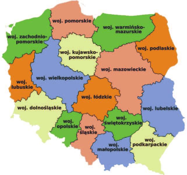 Dane geograficzno-administracyjne województwa lubuskiego Województwo Lubuskie zalicza się do grupy mniejszych województw i zajmuje powierzchnię