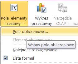 Sekcja: Pole Obliczeniowe Strona 79 Pole Obliczeniowe Stwórz pole obliczeniowe przedstawiające wysokość prowizji jaka została wypłacona sprzedawcom oraz sprawdź średnią wysokość sprzedaży uzależnioną