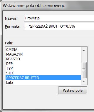 1) Stwórz kolejną tabelę przestawną, duplikując arkusz z pierwszą tabelą przestawną przeciągnij arkusz trzymając wciśnięty klawisz CTRL.