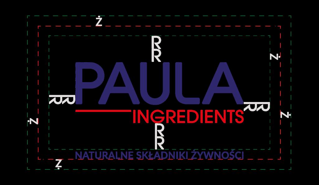 LOGO Z HASŁEM 10 Logo Paula Ingredients z hasłem stosuje się do komunikacji wewnętrznej i zewnętrznej.