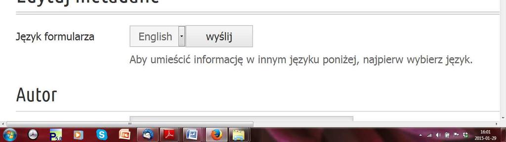 Nacisnąć Wyślij dopiero w tym momencie