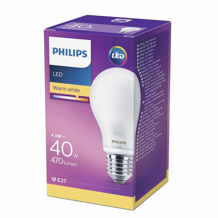 PHILIPS LED Żarówka 4,5 W (40 W) Trzonek E27 Ciepła biel Bez możliwości przyciemniania Ciekawa forma Tradycyjne kształty, które kochasz.