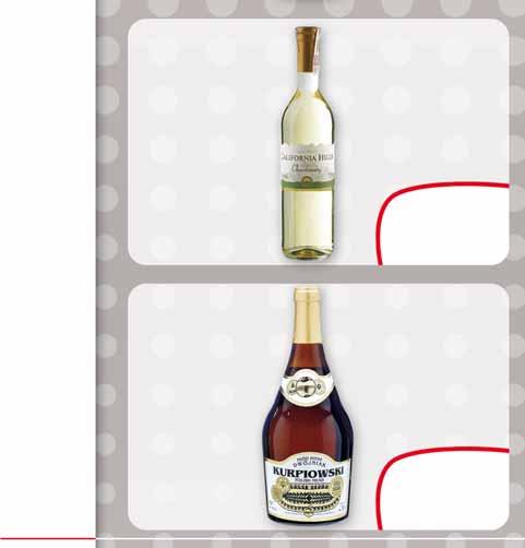 67 WINA cena koncesja - informacja handlowa VERMUT CIN&CIN 1 L po Polska 10129062 CALIFORNIA HILLS 750 ML różowe słodkie, białe wytrawne, czerwone