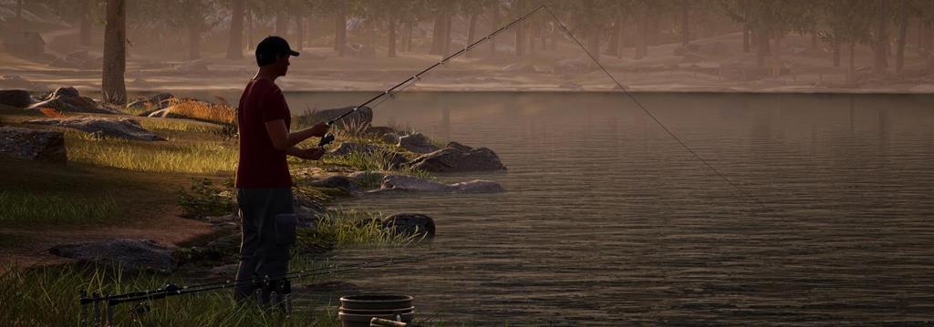 Zarzucanie wędki W grze Fishing Sim World dostępne są dwie metody zarzucania: podstawowa metoda zarzucania oraz pełna kontrola nad zarzucaniem. Podstawowa metoda zarzucania 1.