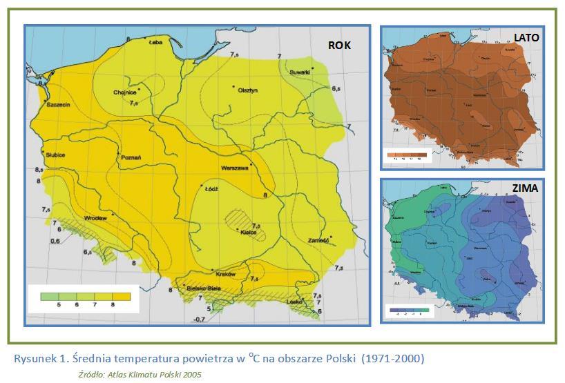 53 192 na Śnieżce i 146 na Kasprowym Wierchu. Najniższe w Polsce temperatury zanotowano w Siedlcach 41 C (1940) i w Kotlini
