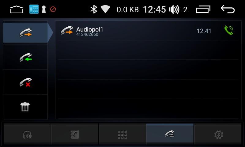 Uruchomienie Bluetooth Dotknij w menu głównym HOME ikonę BT otworzy się menu bluetooth (rys 29), dotknij przycisk Ustawienia.