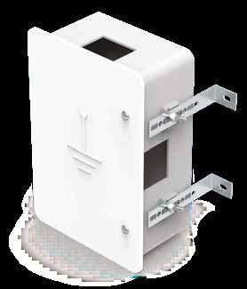 Skrzynka kontrolna do elewacji I Służy jako obudowa złącz kontrolnych umieszczanych pod elewacją lub w warstwie termoizolacji. Montaż poprzez przykręcanie do ściany budynku na regulowanych uchwytach.