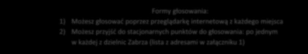 Instrukcja głosowania Co to jest budżet partycypacyjny? Budżet partycypacyjny to wieloetapowy proces, w ramach którego mieszkańcy decydują o wydatkowaniu określonej części budżetu miasta.