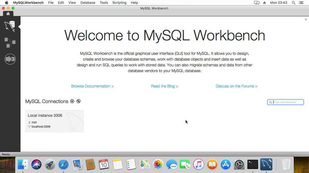 MySQL Powinieneś ujrzeć poniższy ekran.