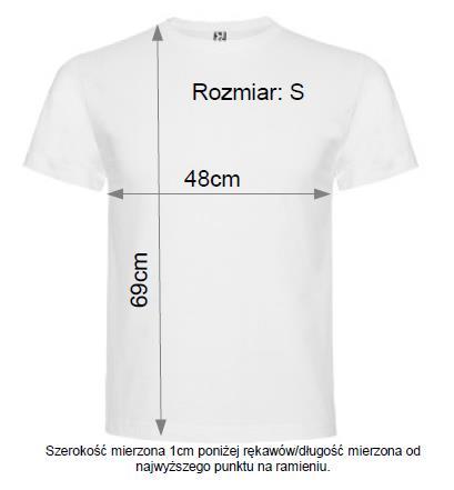 Koszulka Męska Montecarlo: S [48cm/69cm] M [51cm/71cm] L [54cm/72cm] XL [57cm/73cm] XXL [60cm/75cm] +/- 1,5cm Koszulka Damska Montecarlo: S [41,5cm/62cm] M [44,5cm/64cm] L [47,5cm/66cm] XL