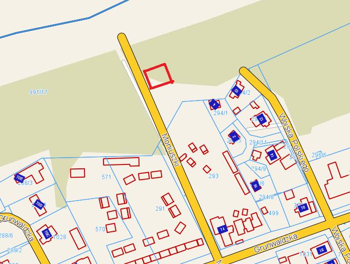 6. część działki nr 991/17 o powierzchni 100 m 2 przy ul.