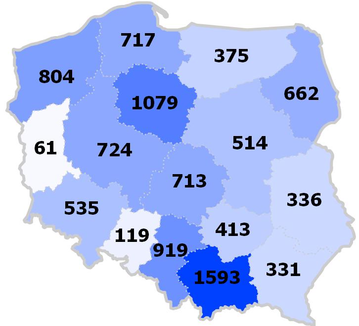 Medialność w regionach Wykres 3.