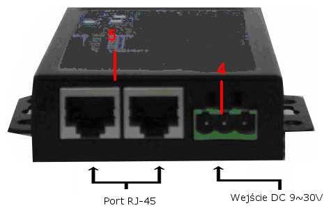 Opis wskazań diod LED: Dioda Stan Opis PRW (zielona) Wyłączona Diody portów 10/100Base-T(X) LNK/ACT (ziolona) Duplex (pomarańczowa) Wyłączona Diody portów 100Base-FX LNK/ACT