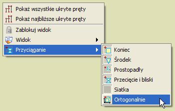 w otoczeniu kursora myszki znajduje się kilka różnych punktów charakterystycznych.