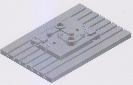 Rysunek wykonawczy obrabianej dźwigni dwustronnej (w programie Autodesk AutoCAD 2008) [15] Rys. 7.