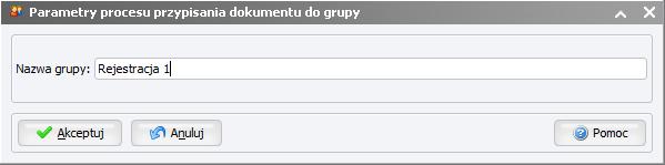 W tabeli na w/w oknie dodano nową kolumnę prezentującą wartość przypisanej do danego dokumentu grupy.