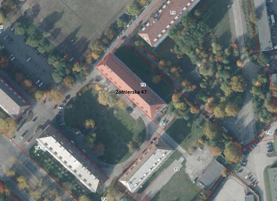 3. Charakterystyka ogólna budynku. Opisywana nieruchomość usytuowana jest w Szczecina, na działce o numerze ewidencyjnym 7/2. Rys. nr 1.