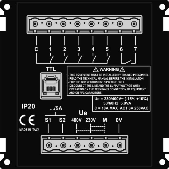 13 PODŁACZENIE ZACISKÓW: TYP 96x96 TYP 144x144 * Regulator o wymiarach 96x96