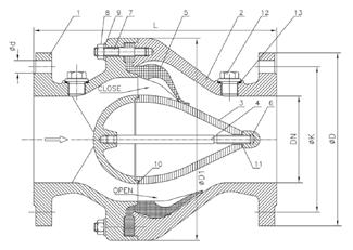 hydraulicznych w systemie Kołnierze zwymiarowane i owiercone zgodnie z EN 92-2 EN 92-2 PN standard, EN 92-2 PN 16 od DN 200 proszę podać w zamówieniu Zwór z miękkim uszczelnieniem zgodnie z EN 12334