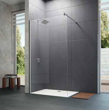 HÜPPE Design pure 4-kąt pure M >1100 Możliwe połączenie również z Design elegance/pure drzwi skrzydłowe ze stałym segmentem do Walk-In.