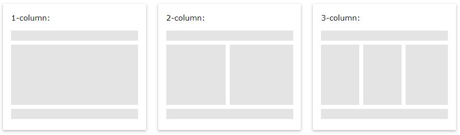 CSS układ strony Przykładowe układy strony.