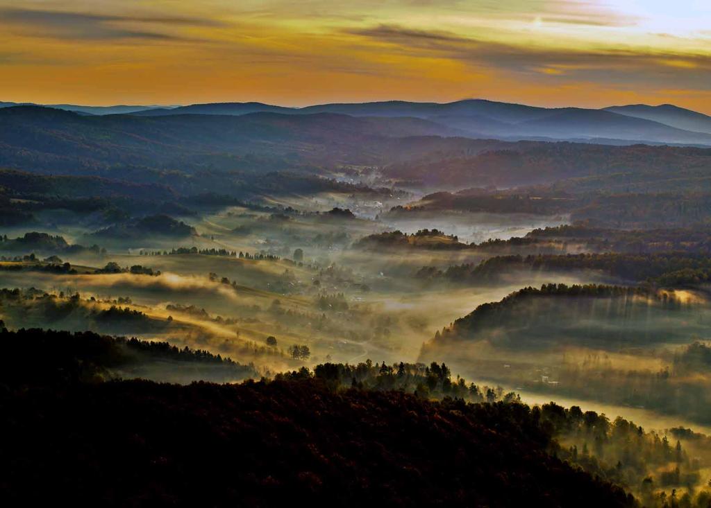 Mgły nad Bieszczadami Hmla nad Bieszczadami Fog